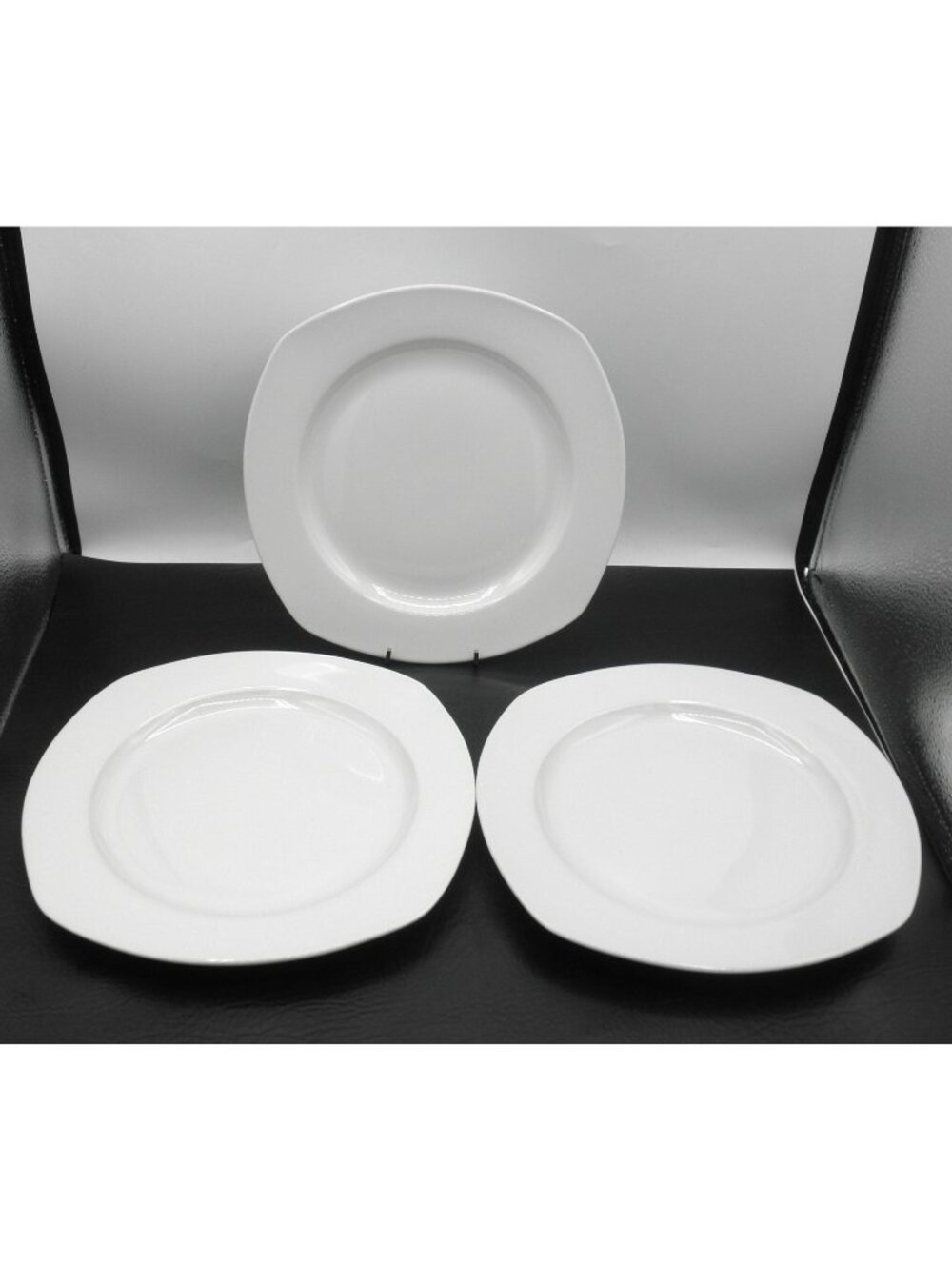 Quad by Tabletops Unlimited 10 Inch Dinner Plate Set of 3 Pattern Code: TAUQUAD